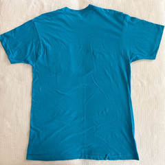 Vintage Fruit of the Loom Pocket T Shirt Large Turquoise Blue Single Stitch