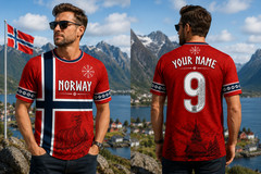 Noway Soccer Jersey Custom Name Number Nowegian Football Shirt (S-5XL)