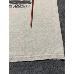 Super Power For America Locomotive Graphic Tee Men’s Size L Gray Steam Train