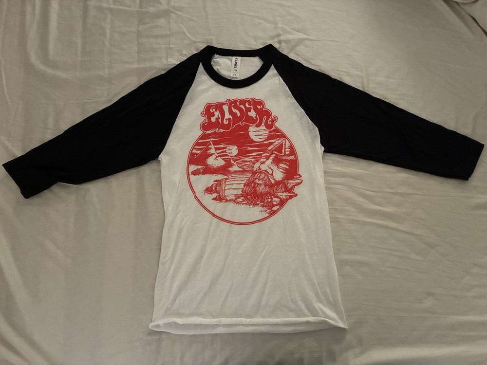 Elder Lost Lands 3/4 Raglan Sleeve Band T Shirt – Size XS – Black/White – UNWORN