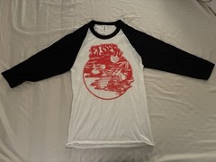 Elder Lost Lands 3/4 Raglan Sleeve Band T Shirt – Size XS – Black/White – UNWORN