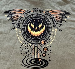 Brisco Brands Halloween T Shirt XL Scary Pumpkin Graphic 2 Sides Erebus Haunted