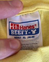 VTG 90s Beastie Boys HELLO NASTY In The Round Tour T-Shirt Yellow XL Wide Nice!