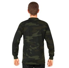 Rothco Midnight Woodland Camo Long Sleeve Henley T-Shirt 21045 – M