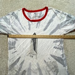 Mighty Fine Tie Dye Space Shuttle Launch Shirt Mens XL Red Trim Graphic Tee