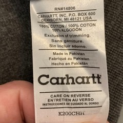 Carhartt Shirt Mens 4XL Gray Long Sleeve Henley Workwear 100% Cotton K200