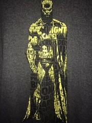 mens bat man t shirt, size XL Good Condition, Dark Grey, Yellow..pre Owned