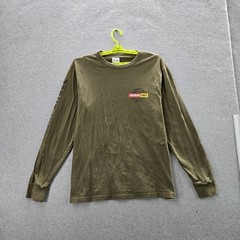 American Eagle Outfitters Men Shirt L/G/G Olive Green Globe Graphic Tee Logo
