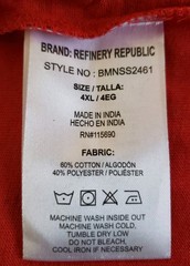 Refinery Republic Mens 4XL Shirt Red Luxury Embroidered Ink Blotch Graphic New 