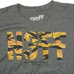 Neff New Mens Gray Graphic Designer Tee Shirt Size Large