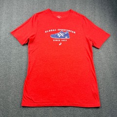 Asics Global Sportswear Since 1977 Red Graphic T-Shirt Mens Large