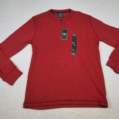 G.H. Bass & Co. Men’s Yosemite Henley Long Sleeve Shirt Large New With Tags Red