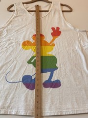 Disney Inspired Mickey Mouse Pride XL Rainbow Graphic Tank Top Beach Cover Up