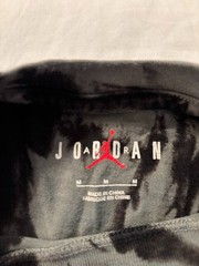 Air Jordan Tie Dye Graphic T Shirt Mens Medium Black Gray Nike Jumpman USA Baggy