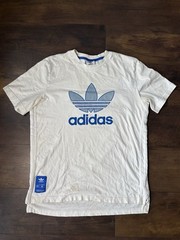 Adidas Originals Trefoil Tee Men’s Large White Blue Logo SS2020