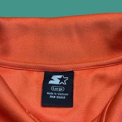Starter Clemson Tigers Polo Shirt Large Mens Orange NCAA Golf Performance