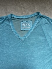 Buckle Burnout Muscle V-Neck T-Shirt Men’s XL Aruba Blue Lightweight Tee Grunge