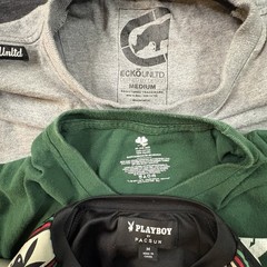 MIXED LOT OF 6 Men’s M T Shirts Playboy/Vancouver/Rock/Irish/Ecko SEE DESCRIPTIO