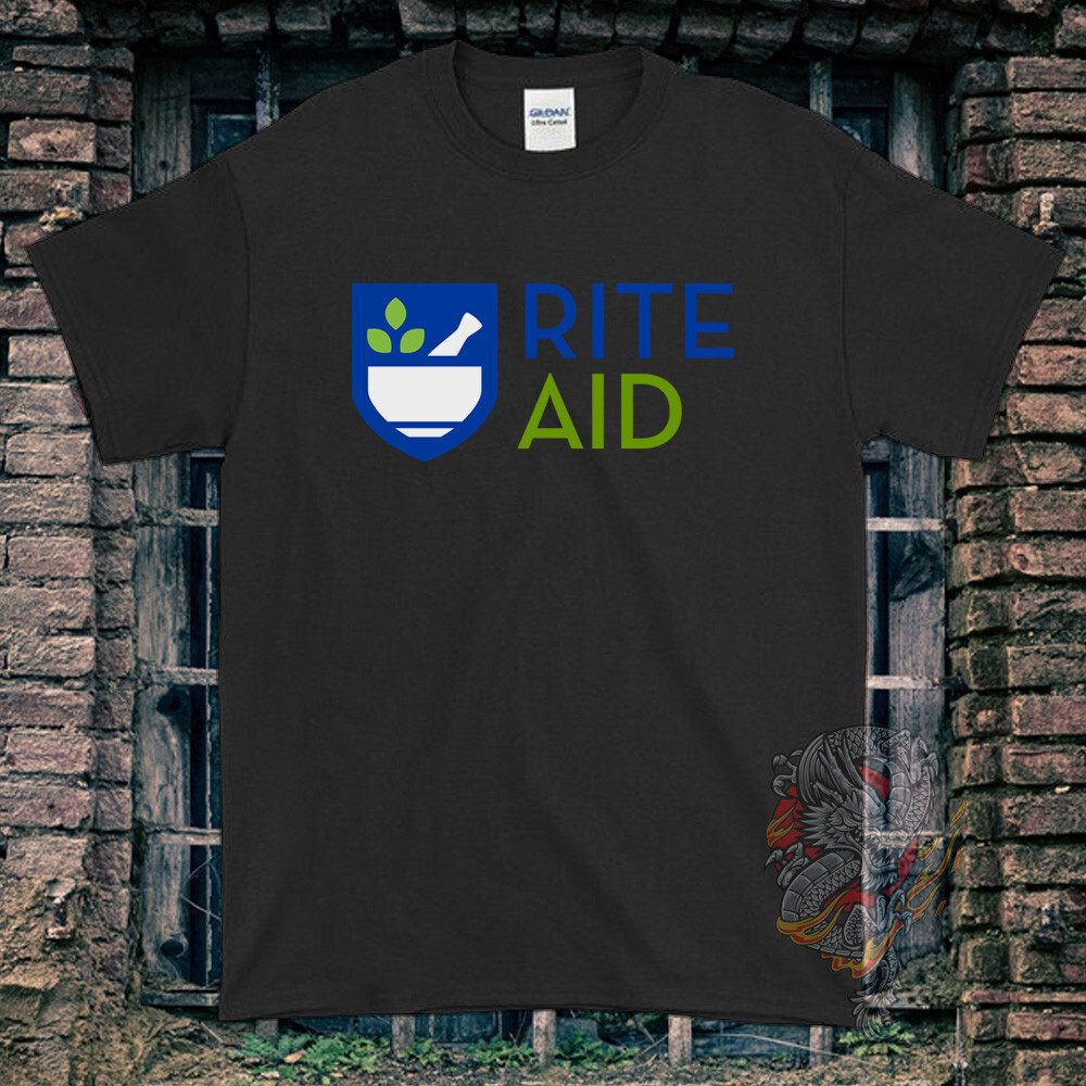 Black/White/Gray/Navy T-Shirt Rite Aid Pharmacy Made In USA Size S to 5XL