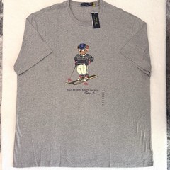 Polo Ralph Lauren Men’s Ski Bear Graphic Jersey T-Shirt Gray Tall 4XLT NEW NWT