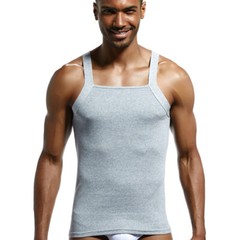 Mens Fitness Tank Top Cotton Polyester Elastic Vest Gym Training Undershirt