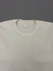 Vintage 70s Jockey Thermal Shirt Mens Cream Long Sleeve Waffle Knit Undershirt