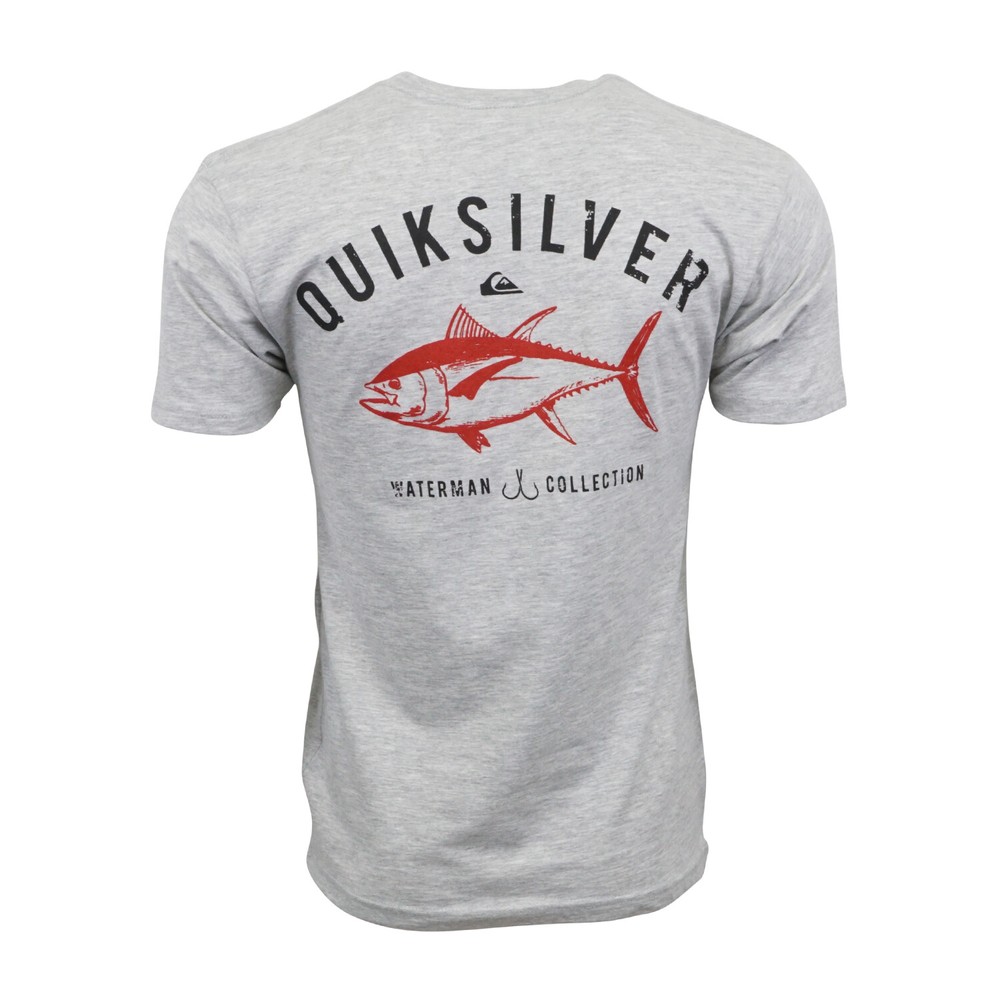 QUIKSILVER MENS TUNA FISH T SHIRT GRAY HEATHER TEE