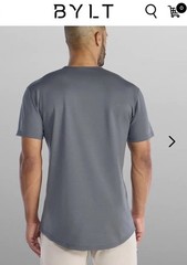 BYLT Premium Basics T-Shirt Mens M Drop Cut S/S Bylt Blend Signature Charcoal