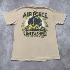 Vintage 7.62 Design Air Force Shirt Size L Eagle Pilot Military Cartoon USA