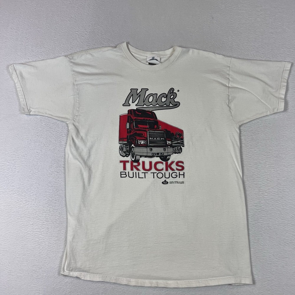 Vintage 90s Mack Trucks Beam Mack Ford Built Tough Mens 2XL
