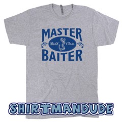 Master Baiter T Shirt Funny Fishing Offensive Dirty Men Saying Rude Sex Slogan