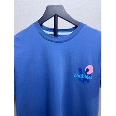 Chubbies Mens Sky’s Out Thighs Out Graphic T-Shirt Blue Medium Cotton Blend