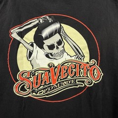 Suavecito Pomade Mens Size L T Shirt Logo Graphic Tee Black Double Sided Tee