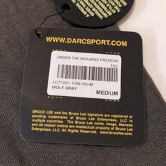 Darc Sport X Bruce Lee “Under The Heavens” in Wolf Grey T-shirt Size M OS