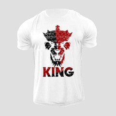 Men’s King Lion T Shirt Distress Animal 100% Cotton