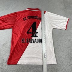 Vintage F.C. Estanzuelas Futbol Club El Salvador XL Red Jersey #4 ASM Fed-com