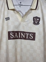 Saints Studio Cream Short Sleeve Shirt Logo Size Soccer Jersey 3XL Trendy Casual