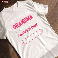 Funny Grandma Shirt – Grandma Partner In Crime T-Shirt Gift for Grandmothers