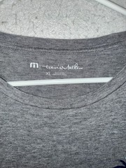 Travis Mathew Shirt Men’s Gray XL Short Sleeve T-Shirt Palm Tree Crew Neck