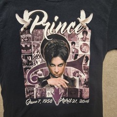 Prince Memorial Tribute Graphic T-Shirt Size Medium Black Gildan Heavy Cotton…