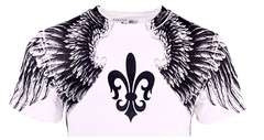 Xtreme Couture Affliction Men’s T-Shirt AEROSMITH WHITE Wings Biker Tattoo MMA