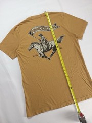 Pendleton Mens Sz M Rodeo Flag Graphic T-Shirt Brown Cowboy Horse Rider Logo Tee