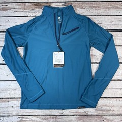 Obermeyer Flex 1/4 Quarter Zip Base Layer Top Men’s Teal Blue Agave Small S