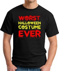 WORST HALLOWEEN COSTUME EVER T-SHIRT > Funny Slogan Novelty Geek Nerd Men’s Top