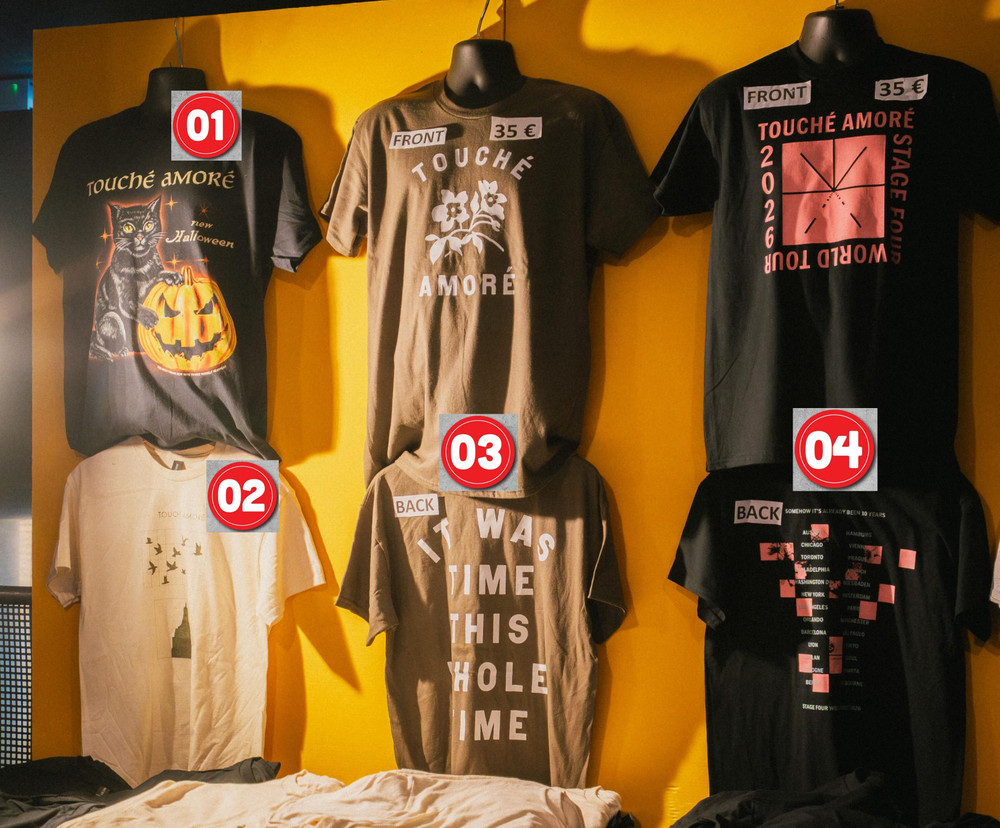 Touche Amore Stage Four 10 Year Anniversary World Tour 2026 Merch Tee, Reprint