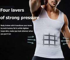 Men’s Slimming Body Shaper Vest Chest Compression Shirts Tank Gynecomastia Moobs