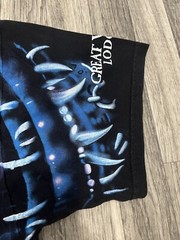 Vintage 2001 Liquid Blue Great Wolf Lodge Wolf All Over Print T-Shirt Size XL