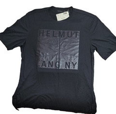 Helmut Lang T Shirt Black on Black Box Fit Film Print Men Large
