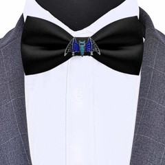QCWQYML Black Bow Ties for Men Pre-Tied Mens Bow Tie Retro Crystal Bat Brooch…