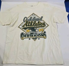 Vintage 1989 STARTER Oakland Athletics A’s World Champions T Shirt MD (38 – 40)